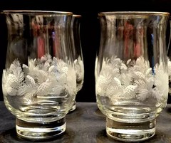 *8* Libbey VTG Winter Wonderland Tulip Tumbler Glass – Frosted Winter Scene