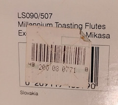 Pair of 2 TOAST THE MILLENNIUM Toasting Flutes by Mikasa, Unused 1999 Product