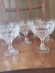 Action Industries Ai-1 Crystal Champagne Sherbet Glass Set Lot 7