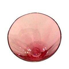 George Borgfeldt Lisa Cranberry Water/Juice Glass Optic Straight Bowl Set