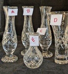 Rogaska Gallia Crystal Vase(s), bud, violet,