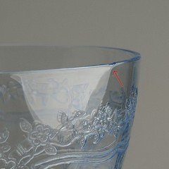 Set of 7 Fostoria June Blue 3 3/4″ Footed Cocktail Glasses #5098 Etched Glass