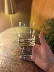 Clear Glass Goblet – Round Shape, Glossy Finish, 5.5″ Tall