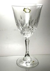 Vintage ZAJECAR Crystal Water Goblet 24 % Lead Crystal Stemware Yugoslavia