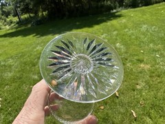 Dorflinger Diamond Border Pattern Wine Glass (es) American Brilliant Cut Glass