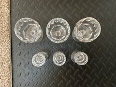 Lot of 6 Edinburgh Crystal Glasses Asst Sizes Scotland No Box Free Shipping