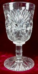 EAPG Victor Goblet Mikado Fan Jones Cavitt & Co 0128 Clear Glass 1887 #136