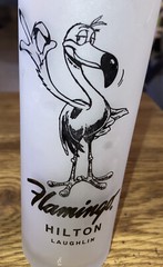 Flamingo Hilton Laughlin Circa 1990s Souvenir Collins Cocktail Glass 7″T