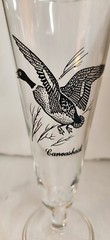 3 Vtg Federal Glass Sportsman GameBirds Pilsner Flute Pheasant Grouse Canvasback