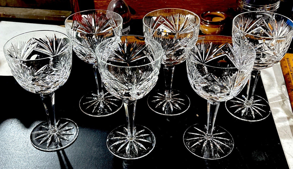 Vintage Gotham Rosewood Crystal Goblets 6 3/4” High Qty (6) Lot #2