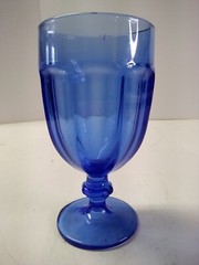 VINTAGE LIBBEY DURATUFF GIBRALTER ANTIQUE BLUE Water Goblet