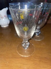 Libbey Treasure Island Cordial Glasses 4 3/4» Vintage Gold Rim Set of 3