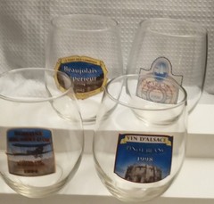 Junk Drawer Lot of Barware Glasses Rose Bowl 1983