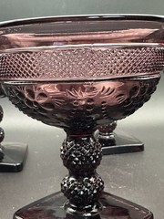 Imperial Chroma Amethyst Champagne / Tall Sherbet Glasses Ohio Purple 4 Vintage