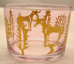 Midcentury Cocktail Rocks Holiday Old-Fashioned 6 oz Glassware Pink Gold