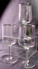 Lenox DESIRE Platinum 6.25 » Wine Glasses Set of 3 Signed