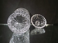CRYSTAL COVERED BISQUIT~GINGER~ CANDY JAR