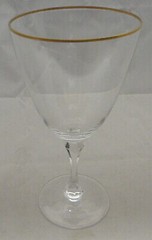 Set of 5 Lenox Mansfield (Gold Trim) Water Goblets