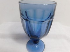 J7 – Libbey USA Gibralter Duratuff Cobalt Blue Iced Tea Goblets Lot of 2