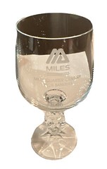 Miles Lab Quarter Century Club Banquet 1992 Wine Stem Glass Vintage Rare