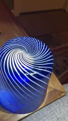VINTAGE DANSK Cobalt Blue Spiral Swirl Glass Mouth Blown – Double Old Fashioned