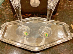 Waterford «Happy Celebration» Crystal Flutes Set in Original Box