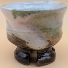 sake cup　”GUINOMI　HAGI-YAKI” 　Sansai　Tricolor