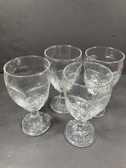 4x Embossed Sundae Glass 7×4 Soda Fountain Dimple Milkshake Parfait Cocktail Cup