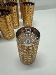 Set of 6 MCM Culver Ltd. “Cannella” Pattern Highball Glasses C. 1960