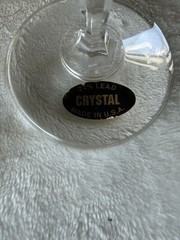 Vintage Cadillac 1999 24% Lead Crystal Champagne Flutes Set of 4 Made in USA