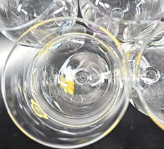 5 Pc Lenox Floral Spirit Tulip Wine Mixed Set Vintage Clear Flowers Stemware Lot