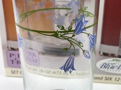 Corelle Impressions Glassware by Corning Floral BLUE DUSK COLLECTION Set of 12