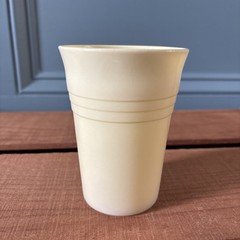 A Vintage Hazel Atlas Moderntone Platonite Yellow Tumblers circa 1950
