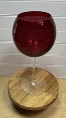 Set of 4 Mikasa Cheers Ruby Red Balloon Goblet
