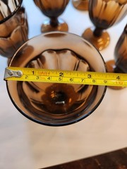 Vintage Noritake Provincial Smokey Brown Iced Tea Wine Goblets 6 3/8in Set Of 8