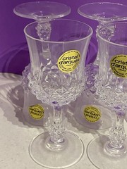 Cristal Darque “LongChamp” Sherry/ Port Glasses x 5 With Original Sticker