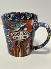 Ron Jon Surf Shop Psychedelic Ocean Cup Ceramic 4”