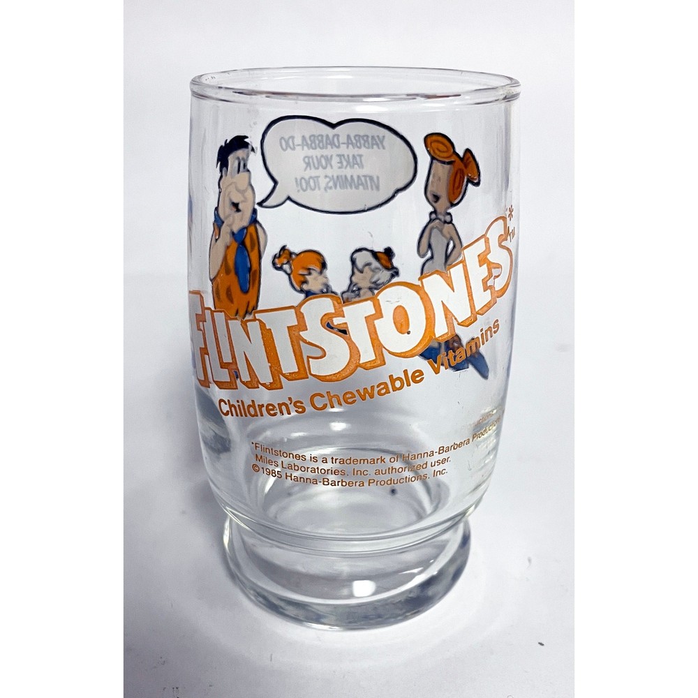 Vintage 1985 Flintstones Vitamins Juice Glass – Gently Used