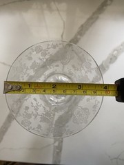 Vintage Cambridge Glass Rose Point Clear Stem 3500 Water Goblets Set of 8- 9 Oz