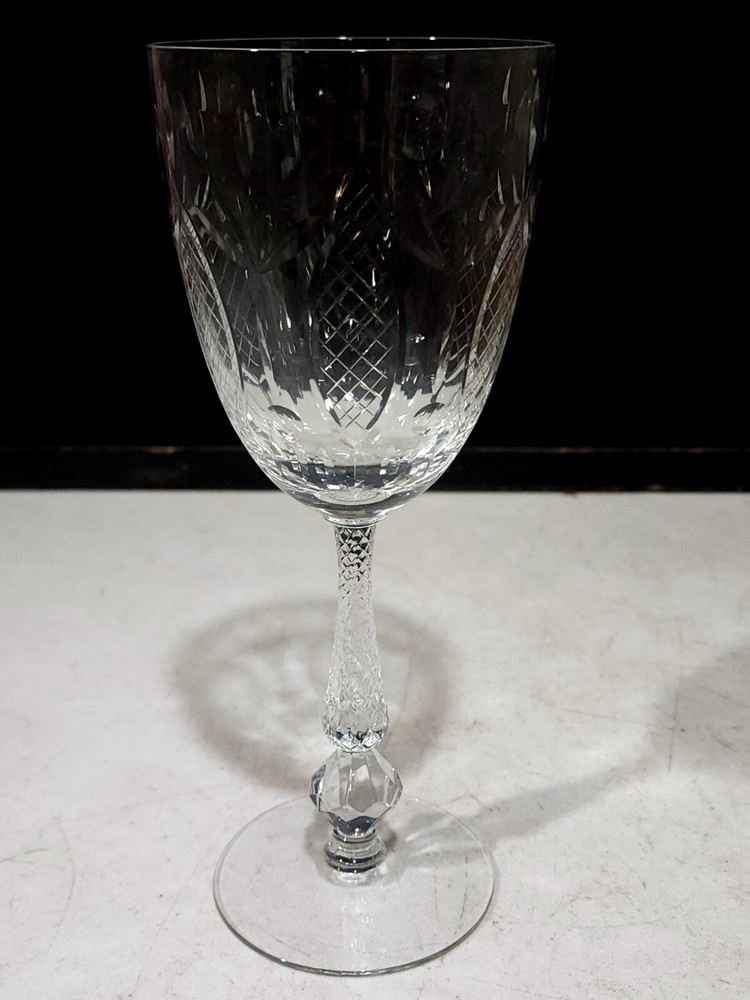 1- Tiffin Franciscan Crystal DUKE 8 ¼” Tall Water Goblet Glass