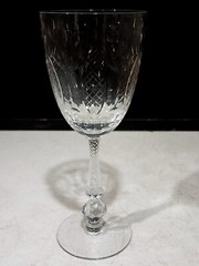 1- Tiffin Franciscan Crystal DUKE 8 ¼” Tall Water Goblet Glass