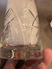 Set 4 Beautiful Vintage 5-1/4” Crystal Cut Glasses Tumblers Starburst