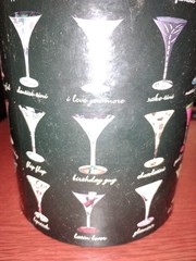 Lolita Martini Collection Martini Lunch Hand Painted Glass w/ Box & Recipe