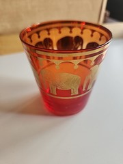 2 Small Vintage Elephant 3″ Shot Glasses/Candle Votive