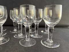 Vintage Set Of 12 Small H 3.25” Liquor/ Cordial Glasses