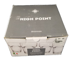 High Point – Shannon Crystal – Double Old Fashioned Glasses – 4 Pc Set – New