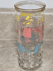 Vintage Paris Cafe Tumbler w/Raised Dot Base Iced Tea Water Glass Barware