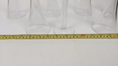Luminescence Crystal Blown Glass Champagne Flute Romania 6oz Set of 7
