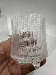 Set Of 4 Iittala Finland Tapio Wirkkala Ultima Thule 3.5″ Rocks Cocktail Glasses
