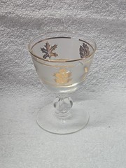 Vintage Libbey Golden Foliage 6 Piece 4 oz Cocktail Glass Set – New In Box